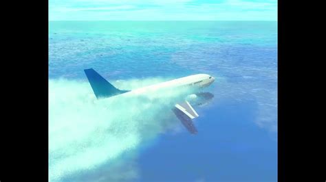 Garuda Indonesia Flight Water Landing Animation Besiege Youtube