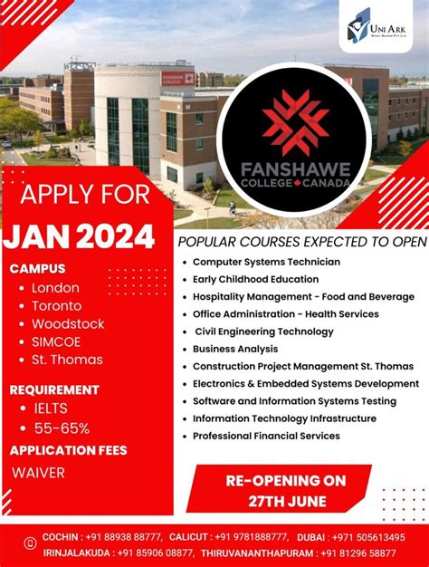 Fanshawe College Canada Is Re Opening Programs For January