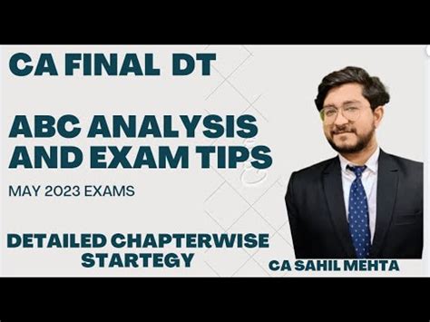 DT ABC Analysis CA Final MAY 2023 Strategy CA SAHIL MEHTA AVOID