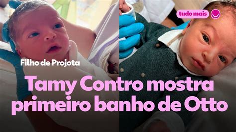 Tamy Contro mostra vídeo fofíssimo do primeiro banho de Otto TV