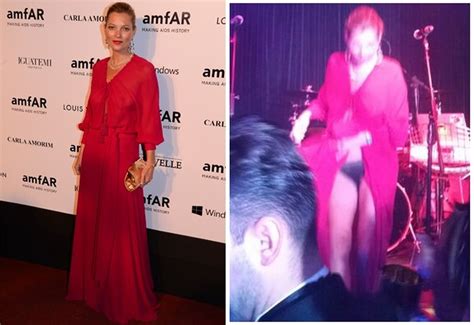 Ops Kate Moss Se Descuida E Paga Calcinha Em Baile Da AmfAR