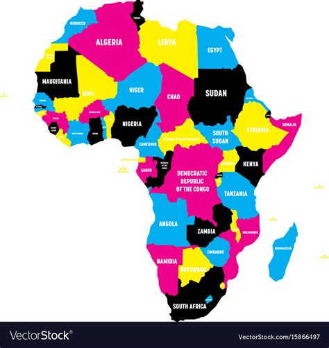 Colorful Map Of Africa