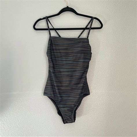 Kona Sol Swim Nwt Kona Sol One Piece Cinch Back Zebra Swimsuit S