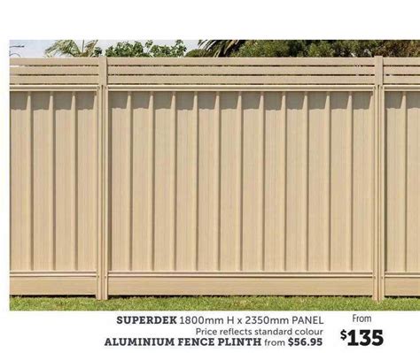 Superdek Aluminium Fence Plinth Offer At Stratco