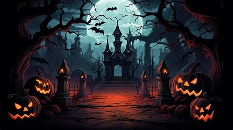 Premium Photo | Halloween haunted house 3D illustration