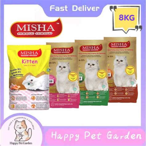 Misha Dry Cat Food Kibbles Kibble Makanan Kucing Kg Seafood Chicken