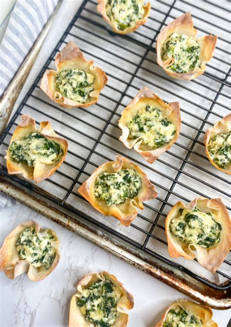 Spinach Artichoke Wonton Cups Janelle Rohner