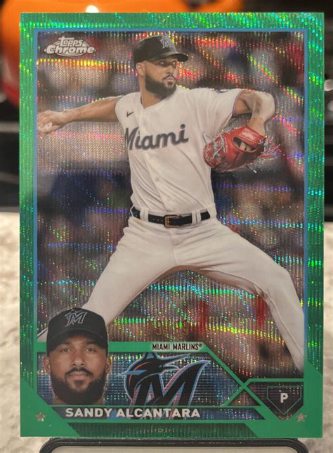 2023 Topps Chrome Green Wave Refractor 2374 Sandy Alcantara 2F99