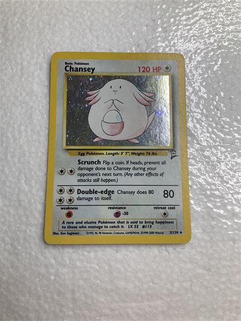 Pok Mon Tcg Chansey Base Set Holo Unlimited Holo Rare Ebay