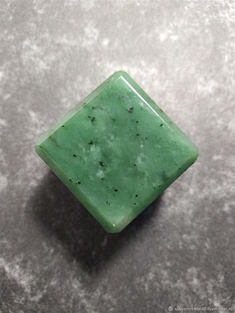 •ТЕССЕРАКТ• куб ручной работы, зелёный нефрит, 47*47 мм, вес 300 гр в ...