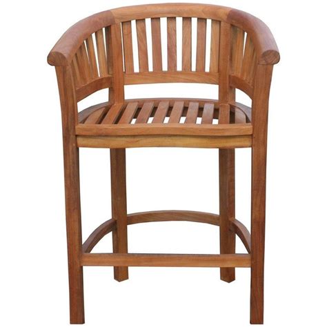 Teak Wood Peanut Bar Stool Teak Wood Outdoor Bar Stools Patio Bar Stools