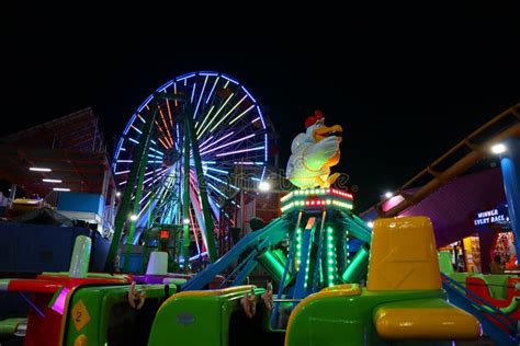 View of Pacific Park by Night Located on Santa Monica Pier Editorial ...