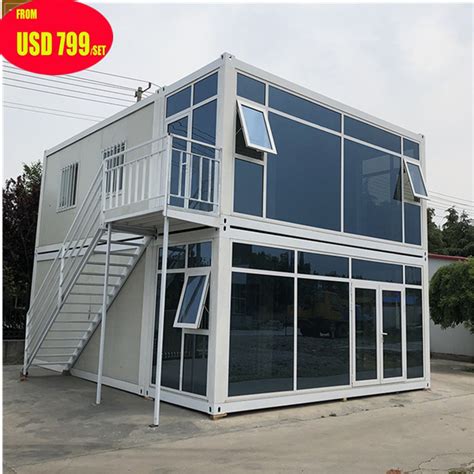 Steel Structure Prefabricated Two Storey Prefab Container Homes Houses