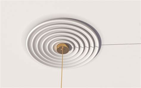 Modern Plaster Ceiling Medallion With Wave Patterns, Minimalism Style ...