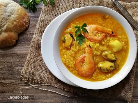 Arroz caldoso con marisco y pescado rápido y fácil Caceroladas