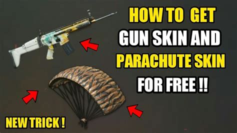 How To Get Free Gun And Parachute Skin In Pubg Mobile New Trick