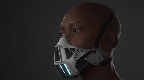 Artstation Woman With Sci Fi Mask