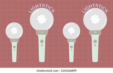 Generic Cute Kpop Lighstick Isolated Pink Stock Vector Royalty Free