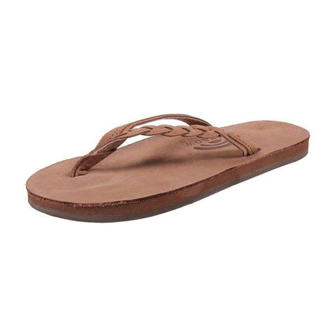 Rainbow Sandals Flirty Braidy Leather Sandal In Dark Brown Country