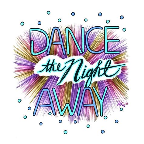 Dance the Night Away 💛💖💜 #art #dance #dancethenightaway #polkadots # ...