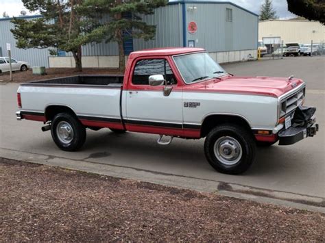 Rare 1 Ton Srw 90 Dodge Ram W350 4x4 Cummins Diesel 5spd 2 Owner Low