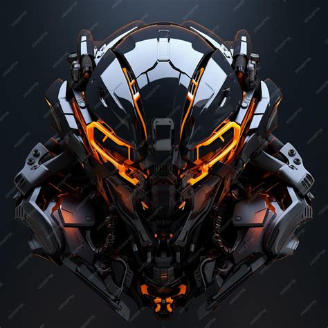 Premium AI Image | detailed robotic heads without mask 3d rendering