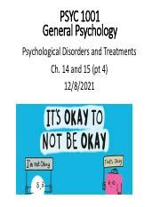 Psych Psychological Disorders And Treatments Pt Canvas