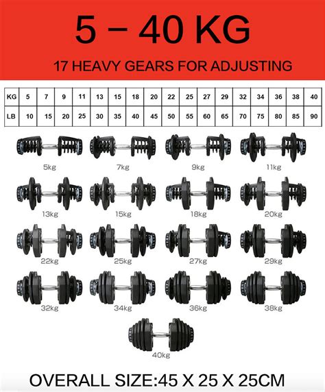 40kg Adjustable Dumbbell Set Home GYM Exercise Equipment - Oitek