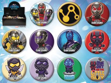 OCT228282 - ANT-MAN AND THE WASP: QUANTUMANIA 144 PC BUTTON ASST ...