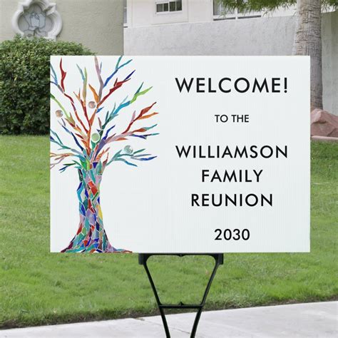 Welcome Family Tree Family Reunion Yard Sign | Zazzle in 2023 | Family ...