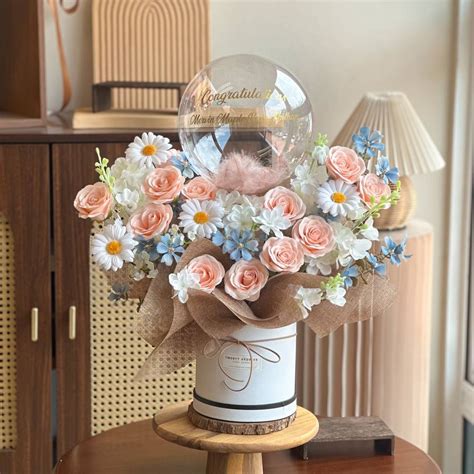 Soap Flower Hot Air Balloon Bloom Box L Top Florist In KL