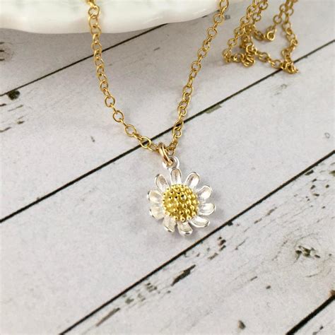 Sunflower Necklace Sunflower Pendant Sunflower Gifts K Gold Etsy