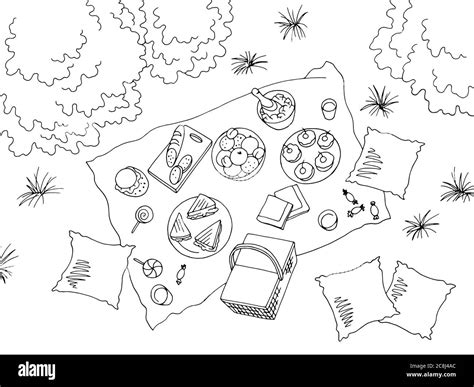 Empty Picnic Blanket Black And White Stock Photos And Images Alamy