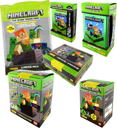 Panini Minecraft Time To Mine Trading Cards Mega Bundle Stickerpoint