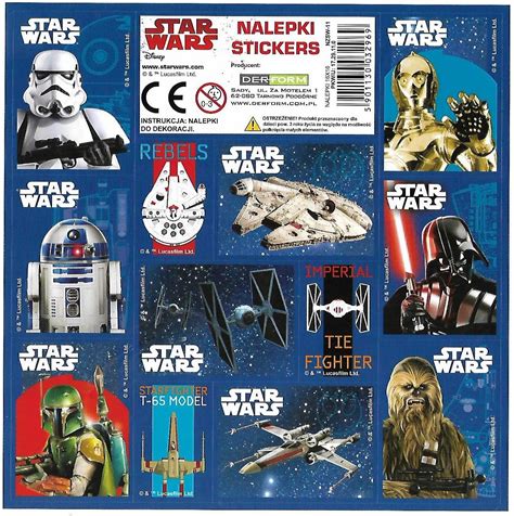 Zestaw Naklejek Nalepek STAR WARS NAKLEJKI 13452697077 Allegro Pl