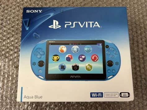 NEW Sony PlayStation Vita Handheld System Aqua Blue PCH 2001 Console