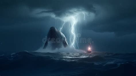 Stormy Sea Battle Epic Encounter Of Giant Sea Monster And Whale Caught