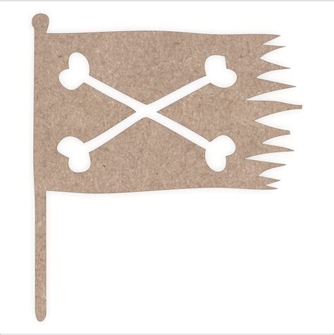 Wooden Pirate Flag Craft Shapes 3mm Plywood Cross Bones Wooden - Etsy