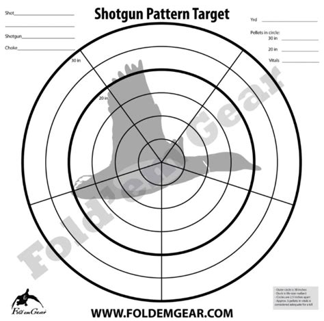 Shotgun Pattern Target Pack 5 Targets 35 X 35 The Real Decoy