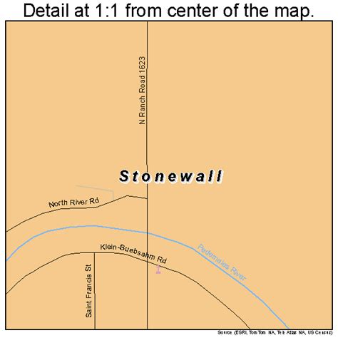 Stonewall Texas Street Map 4870460