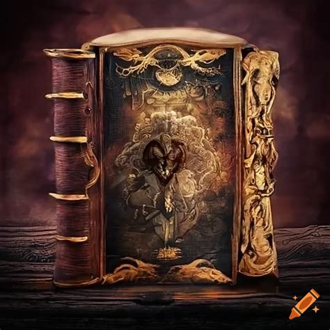 Fantasy Magical Medieval Old Antique Grimoire Design On Journal Cover