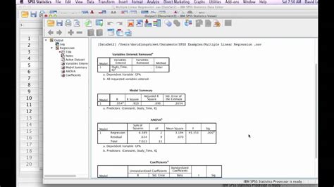 Regression Analysis Spss Interpretation Elisenjk