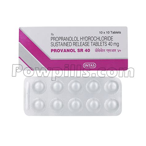 Provanol SR 40 Mg Proven Beta Blocker For Hypertension