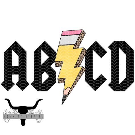 ABCD Teacher Shirt AC DC Teacher Rocknroll Teacher T Shirt Design