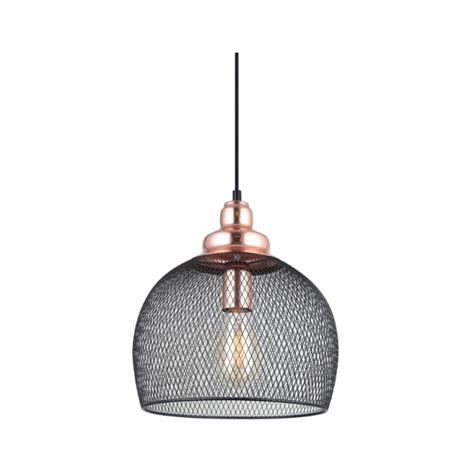 Pendente Telinha Aramado Ø28cm Aço Preto Fosco e Bronze Mais Luz Luz