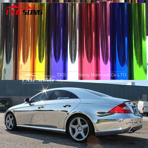 Flexible Chrome Silver Chrome Mirror Vinyl Car Wrap Sticker With