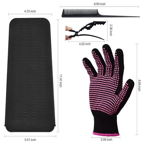 Heat Resistant Gloves For Hair Styling Arritz Professional Curling Wand Gloves With Silicone