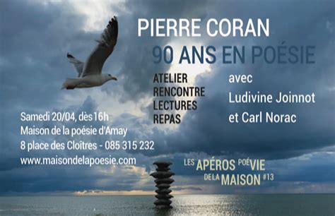 Les apéros poéVIE de la Maison 13 Pierre Coran 90 ans en poésie