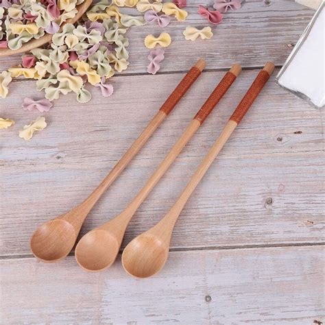 Uds Cucharas De Madera Cucharas Para Cocinar Cuc Grandado