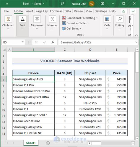 Vlookup Example Between Two Sheets In Excel Exceldemy